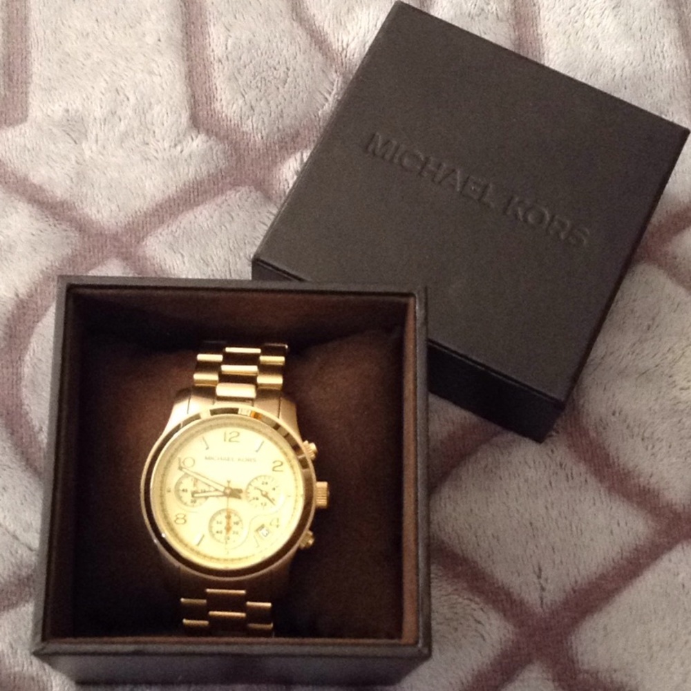 Large gold Michael Kors watch